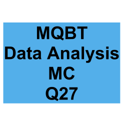MQBT Data Analysis MC Detailed Solution Question 27